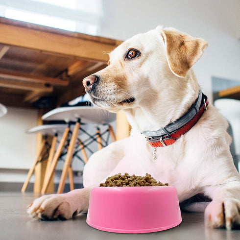 Dog Bowls Cat Bowls (Plastic Bowls, Pink 4-Pack)...