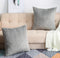 TangDepot, Set of 2 Soft Plush Velvet Big Striped Corduroy Solid Decorative Throw Pillow Covers, Euro Shams, European Pillow Covers - (24"x24" 2 P...