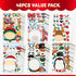 JOYIN 48 Pcs Christmas Make A Face Sticker, Xmas Stickers Make Your Own Arts & Crafts Santa santa, Gnome, Reindeer, Snowman, polar bear,presents C...