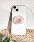 Pressed Natutal Flowers Phone Grip Holder, Expandible Collapsible Transparent Cell Phone Accessory, Dried Natural Flowers Phone Stand, Phone Charm...