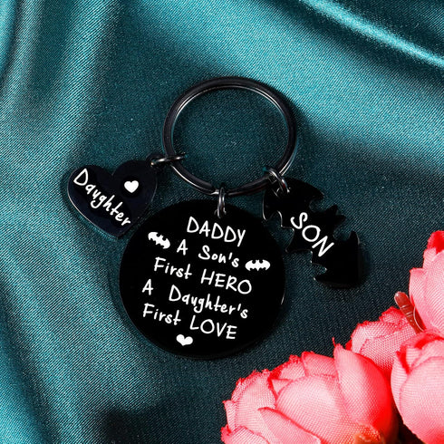 Dad Keychain Gifts from Son Daughter to Daddy Fathers Day Christmas Birthday...