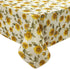 Violet Linen Classic Euro Sunflower Tablecloth with Large Sunflowers Design, 60" Round...
