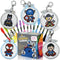 5 Stamped Superhero Cross Stitch Beginner Projects for Kids Needlepoint Starter kit Sewing Set for Backpack Charms…...