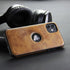 Retro Leather Case for iPhone 11 Anti-Knock Back Cover Soft TPU Business Shell Phone Case (Brown, for iPhone 11)...