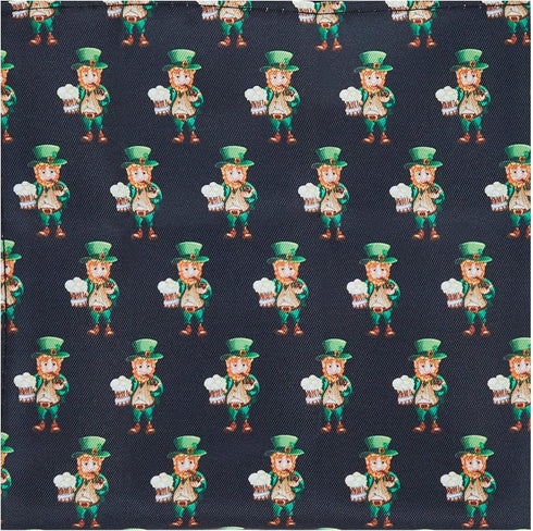 Jacob Alexander Men's Happy Saint Patrick's Day Leprechaun Holding Drinks Pattern Pocket Square...