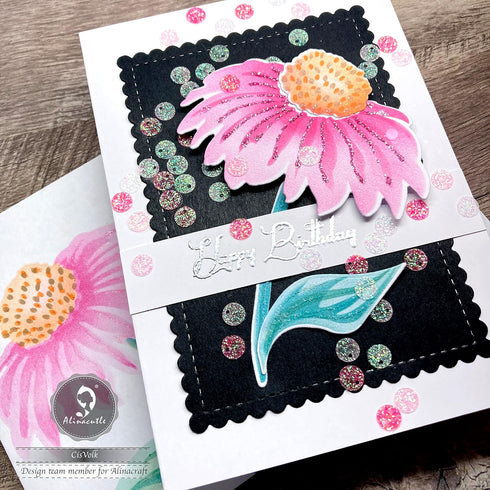 Alinacutle 5/PK-Rectangle, Scallops Border Nesting Frame Die Cut, Card Background Metal Cutting Die, Card Frame Die Set,Paper Craft Die-Cuts,DIY C...