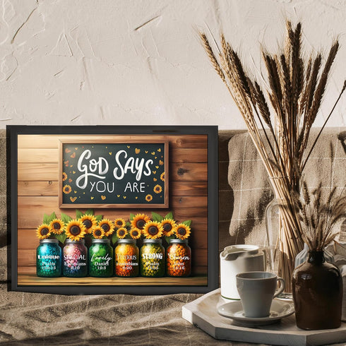 Posterizer 1 pcs-bible verses-God says you are unique-Religious Posters-Motivational & Inspirational Art-Gifts for Christians-Living Room Bedroom ...