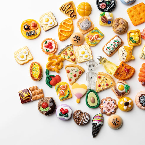 Slime Charms Food Cute Set - Mixed Lot Assorted Food Resin Flatback Cute Sets for DIY Crafts Making,Decorations,Scrapbooking,Embellishments,Hair C...