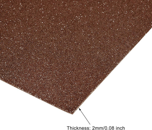 uxcell Brown Shiny EVA Foam Sheets 11 x 8 Inch 2mm Thick for Crafts DIY Projects 12 Pcs...
