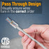 Everest Media Solutions RJ45 Cat6 Pass Through Connectors - Pack of 100 - EZ to Crimp Modular Plug for Solid or Stranded UTP Network Cable - Male ...