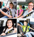 DolliBu Black Penguin Plush Car Seatbelt Cover - Soft Fluffy Cushion Support for Safety Seat Belt Strap Cover, Decorative Wild Life Stuffed Animal...
