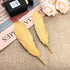 HaiMay 80 Pieces Gold Feathers for Craft Wedding Home Party Decorations, 6-8 Inches Goose Feathers Gold Craft Feather...