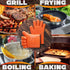 Silicone Gloves Heat Resistant Gloves for Grilling - BBQ Gloves Silicone Oven Mitts Heat Resistant Gloves for Cooking Smoker Gloves for Hot Food H...