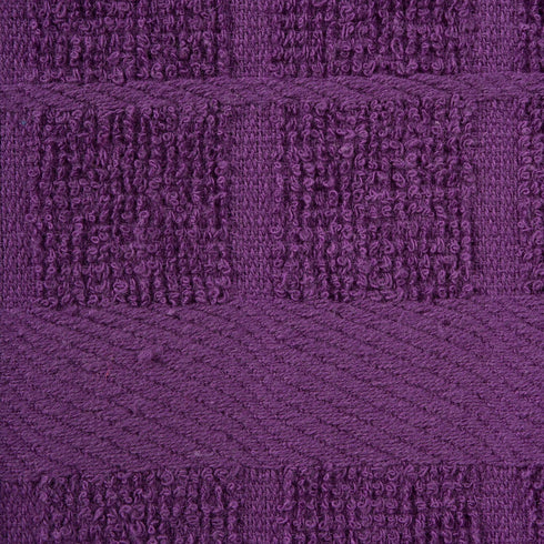 DII Basic Terry Collection Windowpane Dishtowel Set, 16x26, Eggplant Solid, 4 Piece...