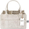 Parker Baby Diaper Caddy - Nursery Storage Bin and Car Organizer for Diapers and Baby Wipes (White, Regular)...