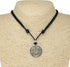 BlueRica Lotus Flower Pendant on Adjustable Black Cord Necklace (Chrome Finish)...