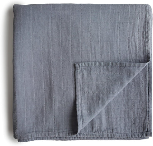 mushie Muslin Baby Swaddle Blanket | 100% Organic Cotton (Tradewinds)...