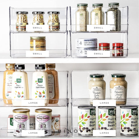 BINO | Stackable Plastic Storage Bins, Medium | THE MYRIAD COLLECTION | Multipurpose Bins | Pantry Organizers And Storage | Home Organization Cont...