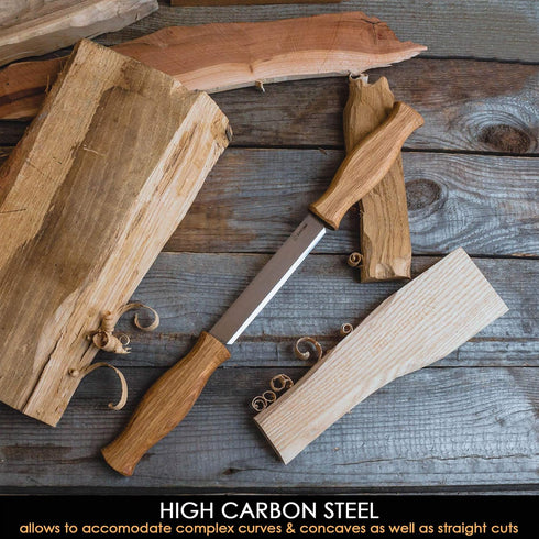 BeaverCraft Draw Knife DK1-4,3" Straight Shave Wood Carving Tools Woodworking Hand Tool Wood Carving Draw Knife...