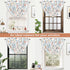 DriftAway Ada Botanical Print Lined Flower Leaf Thermal Insulated Window Valance Rod Pocket Waterfall Swag Valance with Pom Pom 52 Inch by 18 Inch...