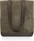 Legacy - a Picnic Time Brand, Bottle Insulated Wine Bag, Distressed Waxed Canvas Wine Tote Bag, Wine Gift Bag...