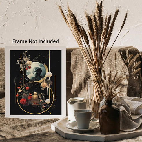 Posterizer 1 pcs-romantic chic vintage surreal collage-Romantic Art-Retro Art-Gift for Couples boyfriend girlfriend Husband Wife-Gift for Art Love...