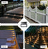 Solar Lights for Steps Decks Pathway Yard Stairs Fences, LED lamp, Outdoor Waterproof, Warm Light, 2 Pack...