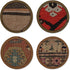 Kilim Coasters, Set of 4 Authentic Kilim Coasters, Handmade in Turkey and Handselected for Quality and Color/Pattern Mix...