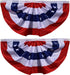 OZ American Bunting Flag, US Pleated Fan Bunting, Patriotic Banner, Fence Banner, Curtain Banner, 4th of July Flag-pack of 2...