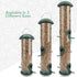 8 inch Green Seed Bird Feeder - 2 Perches, Bird Feeding Station, Seed Dispenser, Seed Silo for Wild Birds...