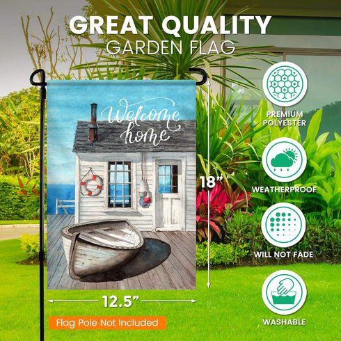 Summer Garden Flag - 12.5 x 18 Inch Double-Sided Welcome Home Printed Outdoor Yard Art Decor - Seasonal Welcome Banner for House Porch, Lawn, Pati...