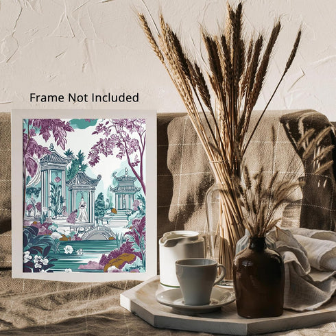 Posterizer 1 pcs-inspired by traditional Chinoiserie art-intricate design 4-Collectibles & Fine Art-Vintage Art-Gift for Men Women Entrepreneur Te...