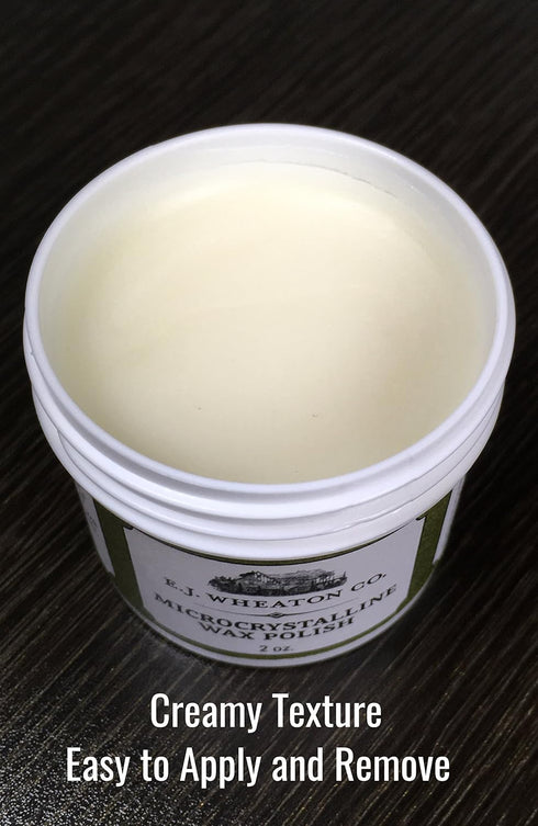 E.J. Wheaton - Microcrystalline Wax Polish, Preserves and Protects Metal, Leather and Wood Surfaces, Made in USA (8 oz.)...