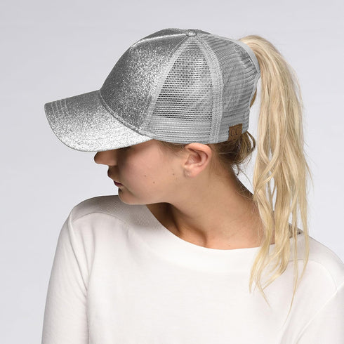 C.C Hatsandscarf Ponytail caps Messy Buns Trucker Plain Baseball Cap (BT-6)...