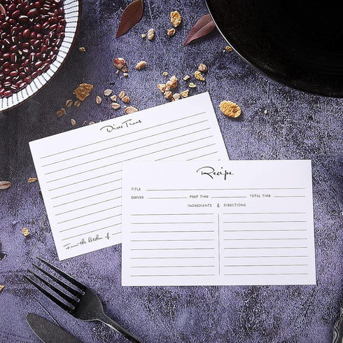 Outus 50 Pieces Bridal Recipe Cards Double Sided Kitchen Recipe Cards Sage Simple Wildflower Recipe Cards Notecards for Wedding, Bridal Shower, Fa...