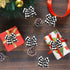 25 PCS Christmas Plaid Bows-6.2 x 5.9 Inch Xmas Tree Buffalo Plaid Wreath Bows for Christmas Tree Halloween Fall Crafts Party Indoor Outdoor Decor...