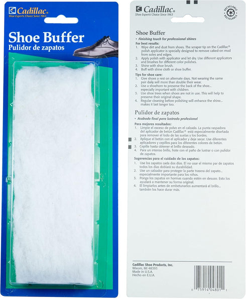 Cadillac Shoe Shine Buffer | Handheld Cloth Buff Brush Polisher + Shine Enhancer - Perfect for Cobblers Shoe Shine Kit...