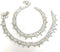 Traditional Indian Ethnic Silver Lace Design Payal Bells Anklet Pair for Women - Gift Beach Wedding Party Dance...