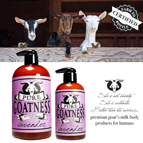 Premium Goat Milk Lotion Natural Skincare Body Hand and Face rejuvenating and cleansing moisturizer (Lavender, 8 oz)...