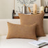 Kevin Textile Decorative Throw Cushion Covers Farmhouse Cushion Case Indoor Outdoor, Set of 2, 22 x 22 inches (55x55cm), Hazel Brown...