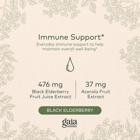 Gaia Herbs Black Elderberry(Sambucus Nigra) Syrup-Immune Support Supplement-Made with Organic Black Elderberries for Immune System Support-USDA Ce...