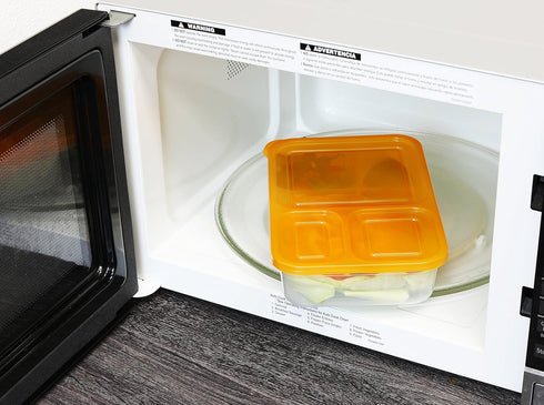 6 Pack - SimpleHouseware Color Reusable 3-Compartment Meal Prep Container Boxes (36 ounces)...