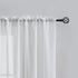 Home Brilliant Striped White Sheer Curtains 84 Inches Long Lace Voile Window Treatment Living Room Bedroom Curtains, 2 Panels, 54" X 84 Inch Lengt...