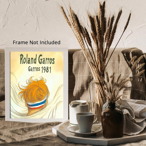 Posterizer 1 pcs-minimalist playful Roland Garros-tennis player art -5-Sports & Hobby Art Gifts for sports fans Living Room Bedroom Decor- unframe...