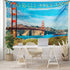 Ambesonne Landscape Tapestry, Golden Gate San Francisco Sunny Summer Day Ocean Stones Touristic, Wide Wall Hanging for Bedroom Living Room Dorm, 6...