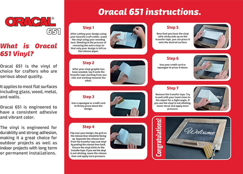 (10) 12" x 12" Sheets - Oracal 651 Black Adhesive Craft Vinyl for Cricut, Silhouette, Cameo, Craft Cutters, Printers, and Decals - Gloss Finish - ...