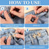 10 pcs Clover Buttons for Loose Jeans Detachable Pant Waist Tighteners Adjustable Jean Button Waist Buckle Replacement No Sewing Required Silver G...