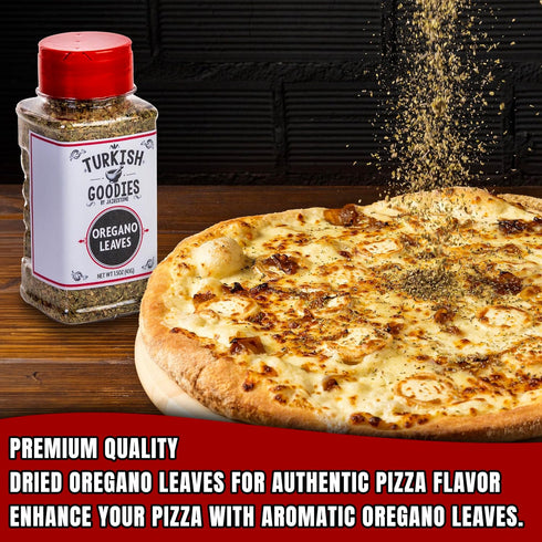 Oregano Leaves by Turkish Goodies - Dried Oregano Herb Flakes - Aromatic, Perfect for Gourmet Cooking, Pizza Seasoning, Mediterranean Dishes - 1.4...