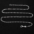 TecUnite 24 Pack Silver Plated Water Ripple Chain Necklace with Lobster Clasps and Velvet Storage Bag for DIY Jewelry Making, 1.5 mm (20 Inch)...