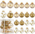 Christmas Ornaments Ball Set-Shatterproof Clear Plastic Decorative Baubles for Xmas Tree House Holiday Wedding Party Decoration,20pcs Gold...